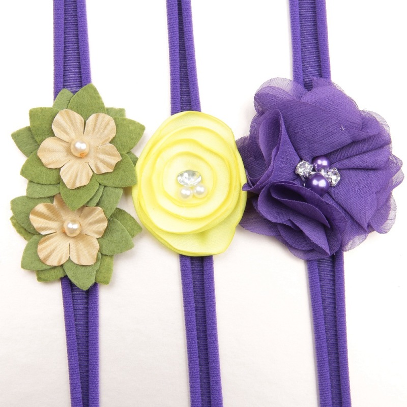 Hot Sale Baby Girl Hair Accessories Stretch Nylon Flower Headband