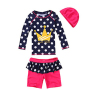 Wholesale factory swimwear long sleeve swimsuit bucket hat print bikini