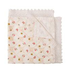 Wholesale White Embroider Cotton Baby Kid Lace Blanket For Months