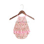 Baby cotton cloth bubble romper girl jumpsuit designed for 0-4-year-old baby girl