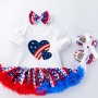 new fashion 4th of July baby girl tutus clothing set