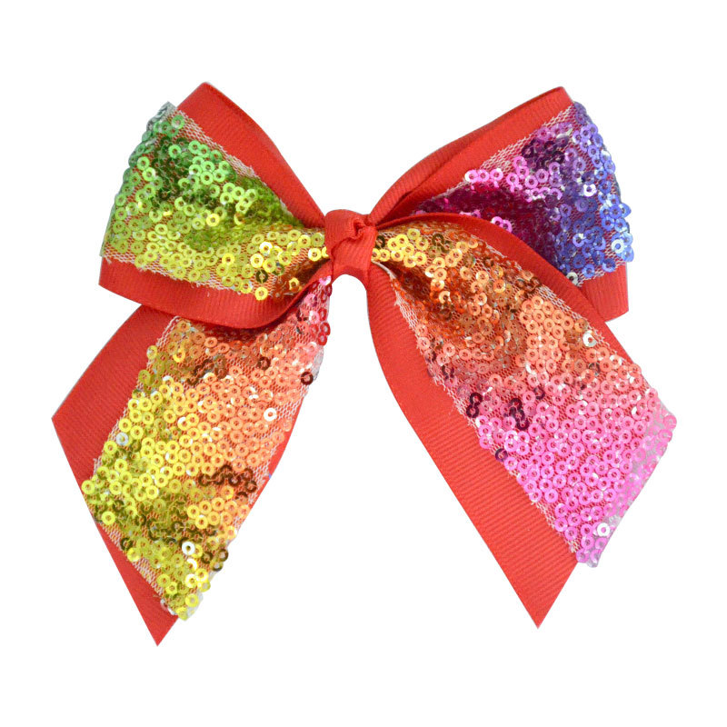 Pretty Embroidered Gradient Sequin Baby Hair Headbands With Bow