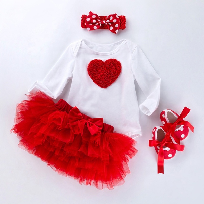 Wholesale Smash Cake Birthday Bodysuit With Tutu Skirts And Baby Shoes And Headband For Girls