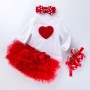 Wholesale Smash Cake Birthday Bodysuit With Tutu Skirts And Baby Shoes And Headband For Girls