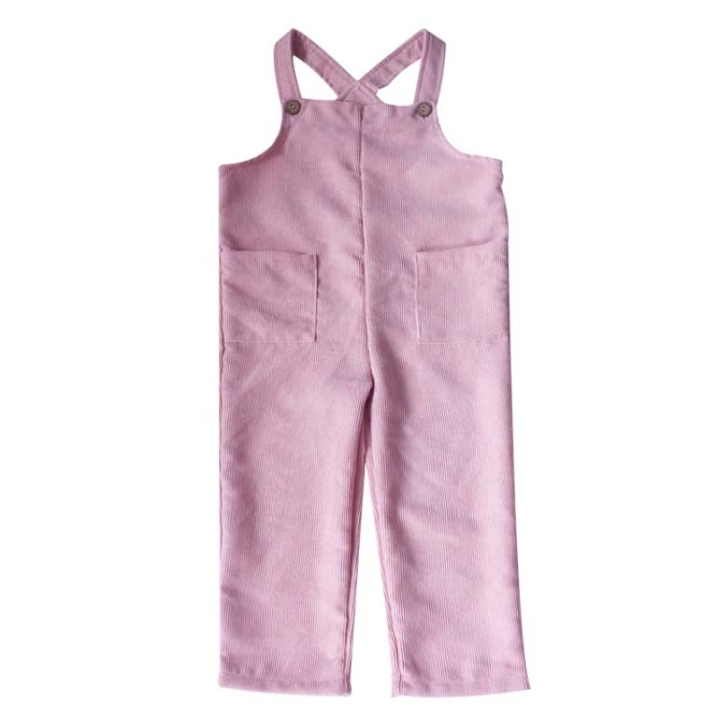 Toddler Baby Boy Bib Overall Corduroy Jumpsuit With Pockets