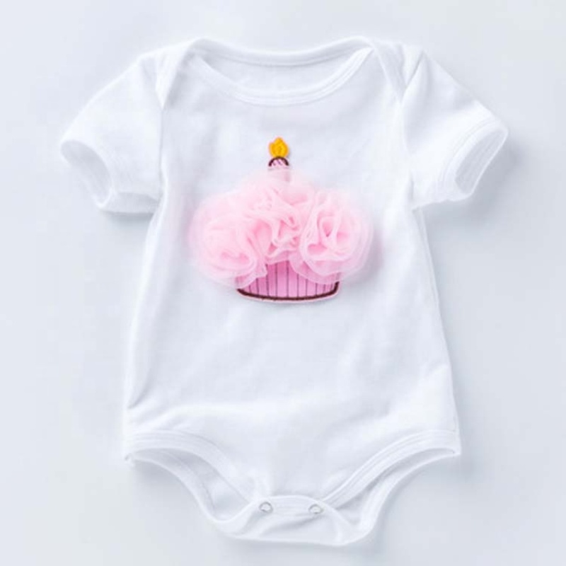 Hot Sale Cotton Toddler Birthday Romper For Girls