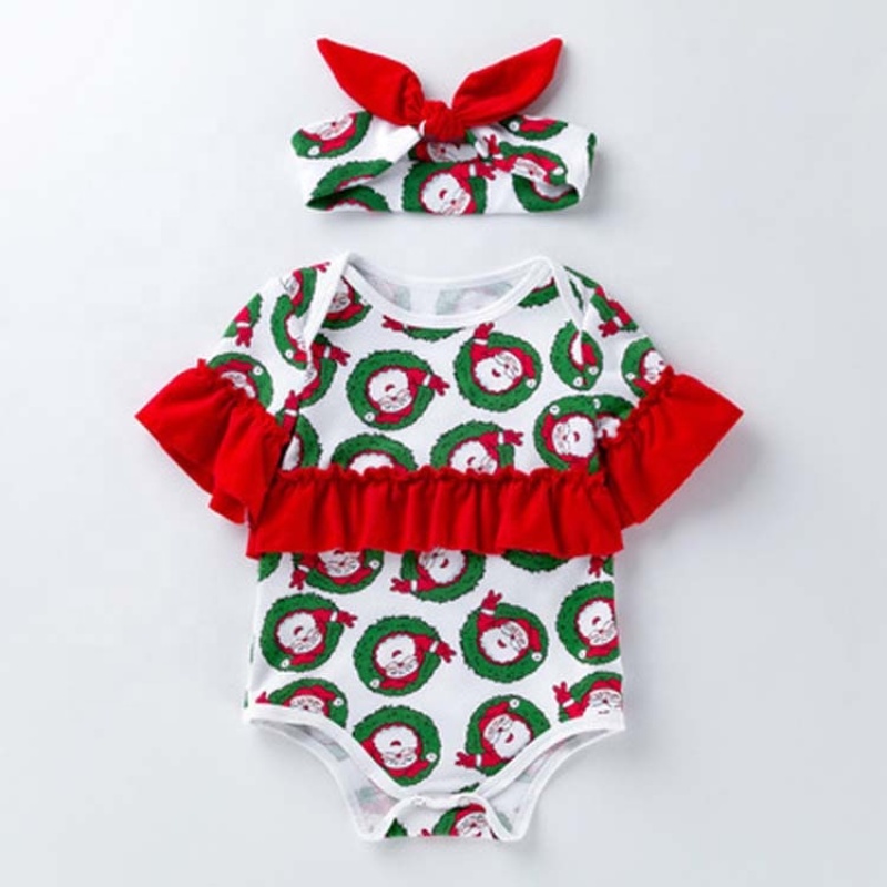 2021 korean fashion baby girls boutique clothing sets ruffle customize halloween romper