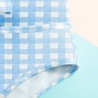 2021 summer modest blue swimwear plaid string bikinis