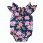 Bulk wholesale baby clothes Newborn Infant Baby Girls sleeveless romper with off-shoulder design
