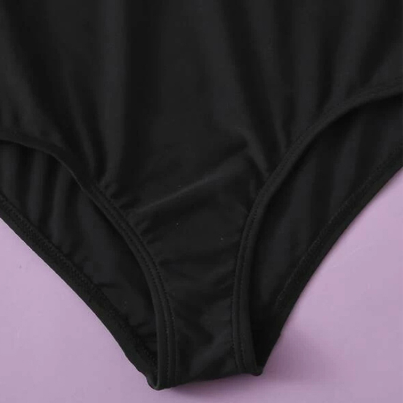 Boutiques one piece black white colorblock modest swimsuit swimwear