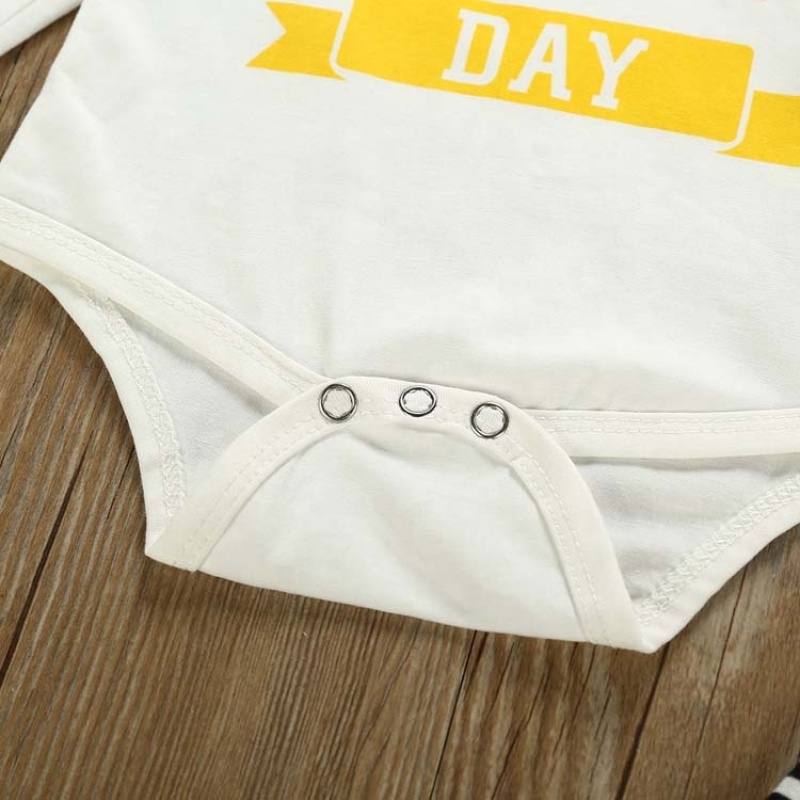 New autumn thankgiving day long sleeve   organic cotton stripe rompers baby boy girl clothing sets