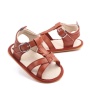 Wholesale fashion black brown buckle strap  baby girl sandals