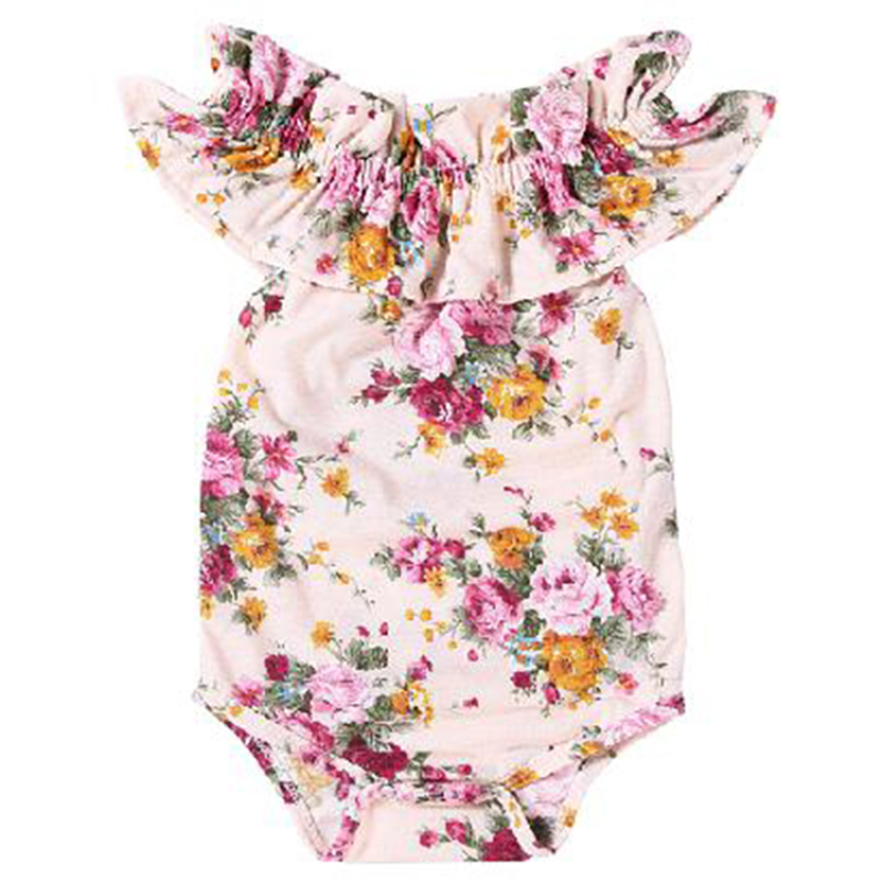 Latest Design Lovely Ruffle Flower Baby Girl Clothes Fashion New Style Kids Clothes