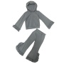  High Quality OEM Style Warm Fall Cotton Ruffle Girl Clothing Set With Hoodie