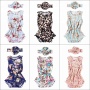 Wholesale floral Printed Ruffle Pompoms Baby girl Romper set With messy bow headband