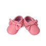Wholesale leather baby shoes baby moccasin gold baby shoes with bow