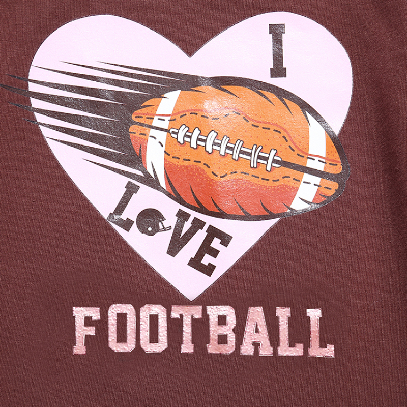 Wholesale High Fashion Sweet Lollipop Rainbow Football Applique Clothes Children Boutique Clothing Websites For Valentines Day