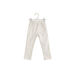 Hot selling black embroidered long sports  kids cotton leggings