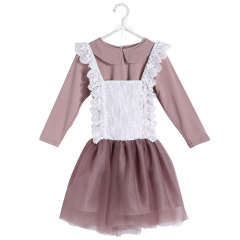 Fashion Design Baby Girls Suspender Skirts And Long Sleeve Outfits Clothing Set