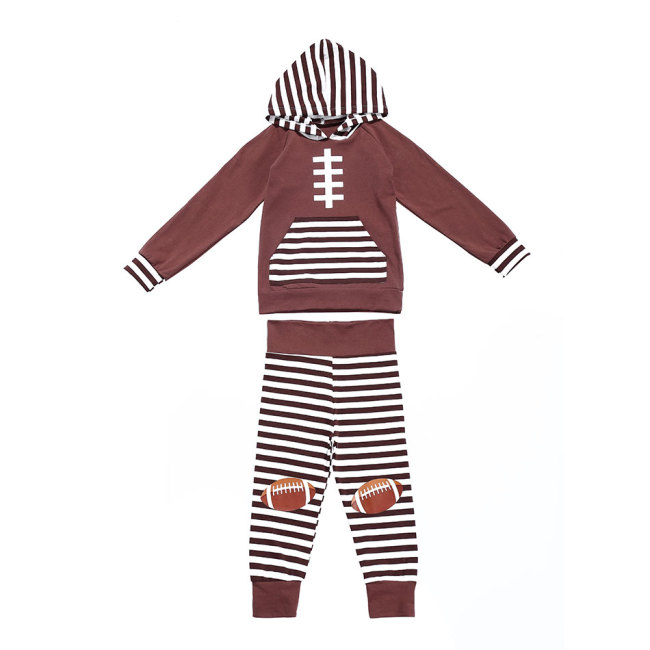 Cheap Sport Style Long Sleeve Children Boy Hooded Outfits