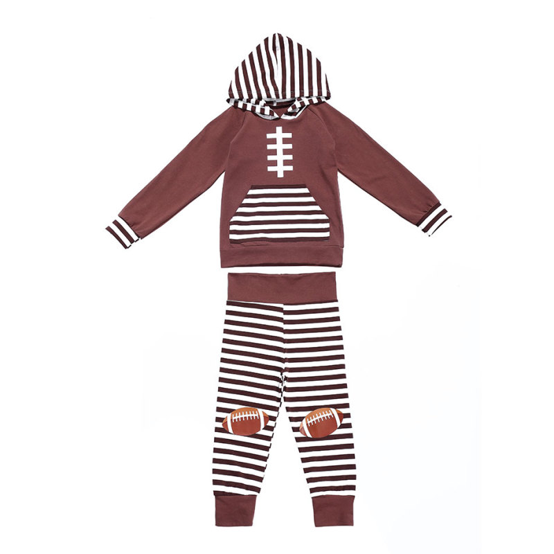 Cheap Sport Style Long Sleeve Children Boy Hooded Outfits