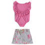 Latest Design Children Leotard With Skirts Set For Girls 