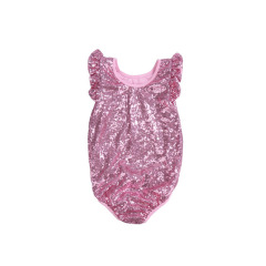 2-5 Years Baby Girls Romper clothes wholesale cotton sleeveless baby sequin romper