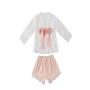 Fashion Kids Baby Girls Outfits Flower Embroidered Short Sleeve Shirt And Shorts 2 Pieces Sets