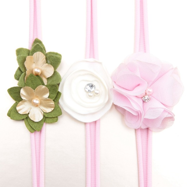 Hot Sale Baby Girl Hair Accessories Stretch Nylon Flower Headband