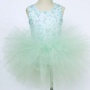 New design kids clothing party tulle puffy dress ballet princess sleeveless floral print baby girls tutu dresses