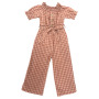Wholesale new fall cotton plaid long pants romper kids girl jumpsuit RTS