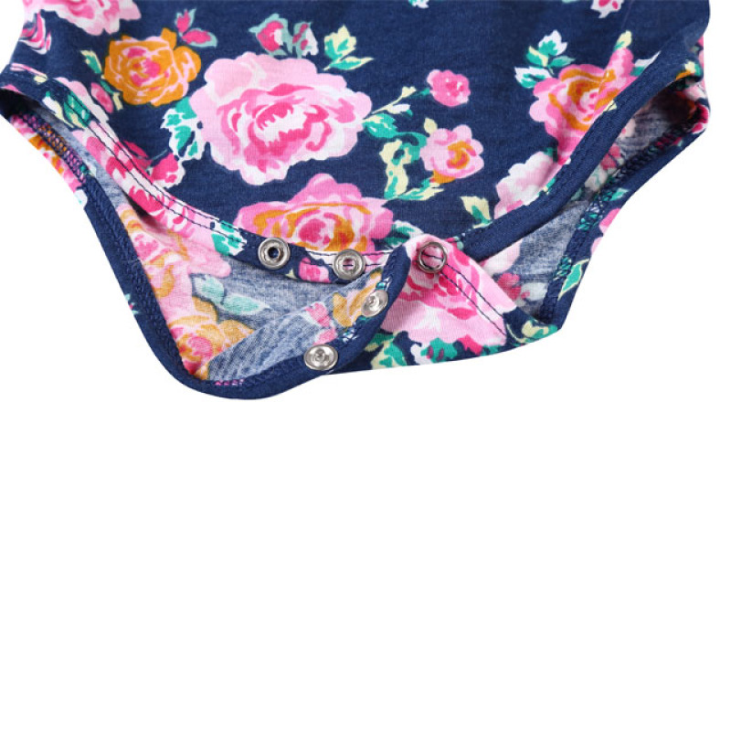 Wholesale Baby Romper Autumn And Winter Baby Clothing One-piece Cute Baby Girl Flower Ruffles Jumpsuit