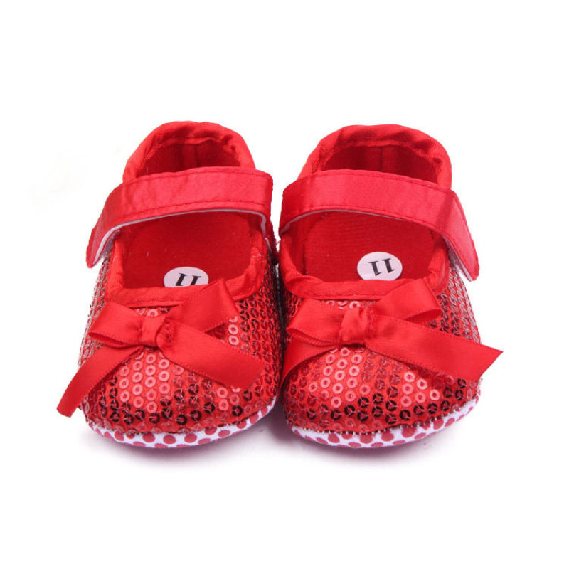 2019 Best Adorable Newborn Kid Bow Shoes Sequin Toddler baby Shoes For Girl