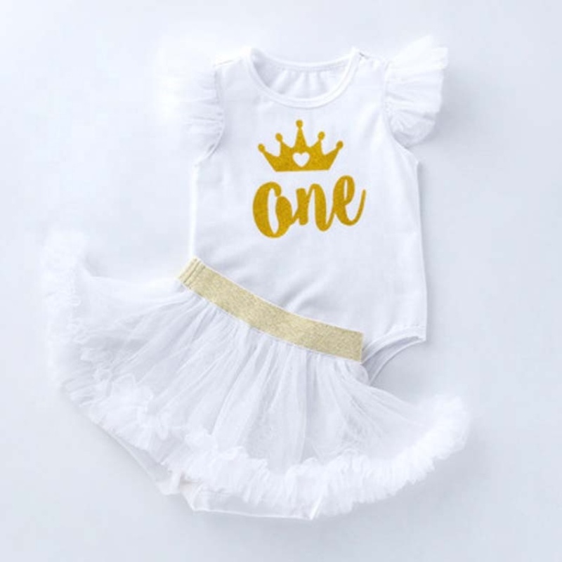 Wholesale Baby Onesies With Tutu Skirts For Girl Birthday Party 