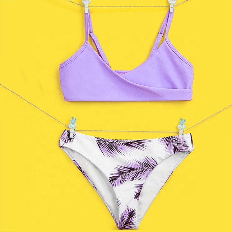 USA two piece swimsuits floral teen bikini swimwear girls