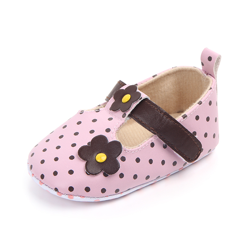 2020 New Arrival High Quality Fancy Baby Shoes Small Flower Dot Toddler Shoes For Girl