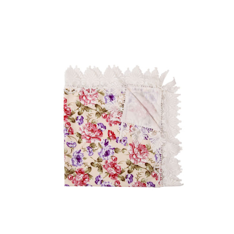 High Quality Lace  Minky Baby Blanket Swaddle Cover For Kid