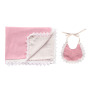 high quality cotton linen lace bresthable baby crib blanket bedding set