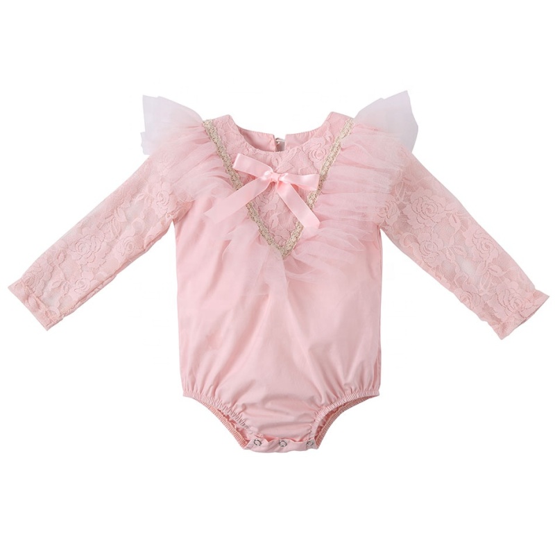 2019 Fashion Beautiful Baby Girl Cute Short Sleeve Baby Lace Romper