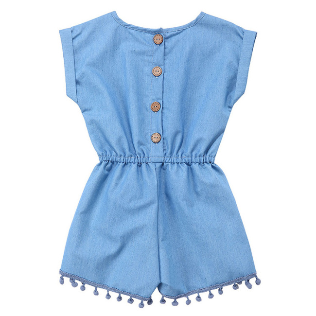 Wholesale Toddlers Clothing Infant denim cotton Newborn baby girl Jumpsuit romper