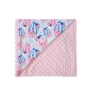 2021 hot trend super soft flower dinosaur print fabric baby swaddle blanket