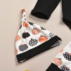 2021 cheap custom trendy cotton thanksgiving 3 piece baby romper set