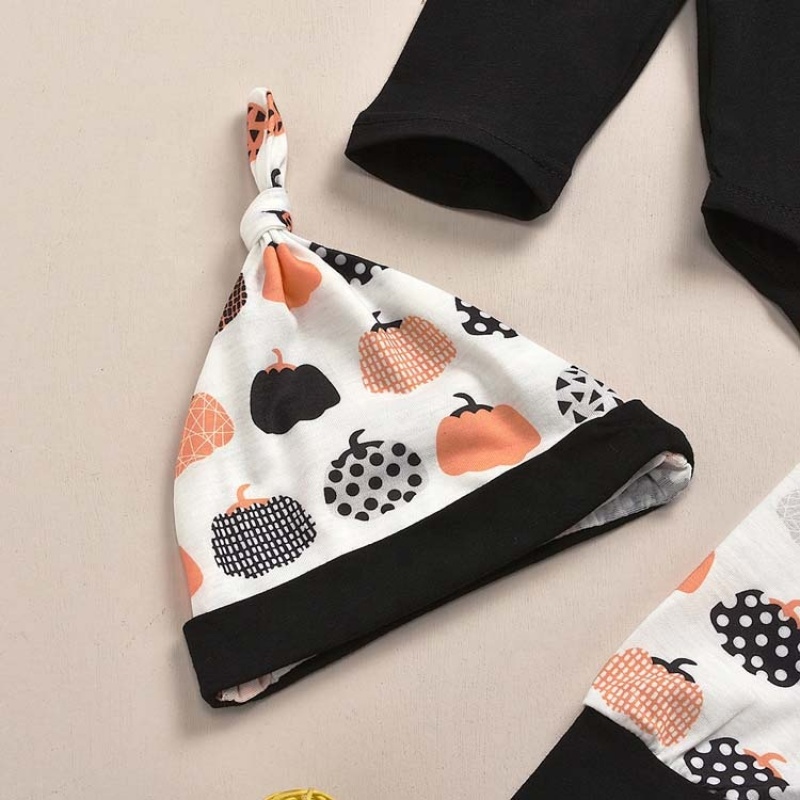 2021 cheap custom trendy cotton thanksgiving 3 piece baby romper set