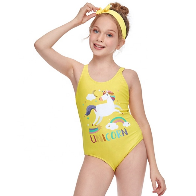 Designers swimwear arrivals black red yellow animal print one piece girls kids bikini