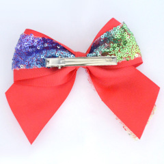 Pretty Embroidered Gradient Sequin Baby Hair Headbands With Bow
