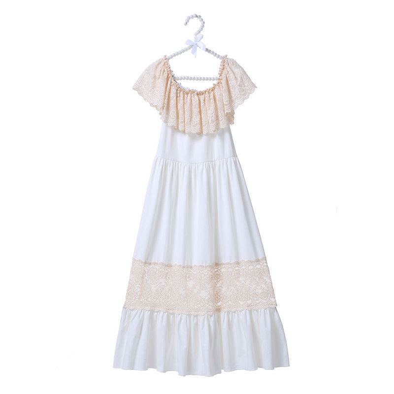 Wholesale Newest Boutique Baby Girl Long Maxi Lace Dress