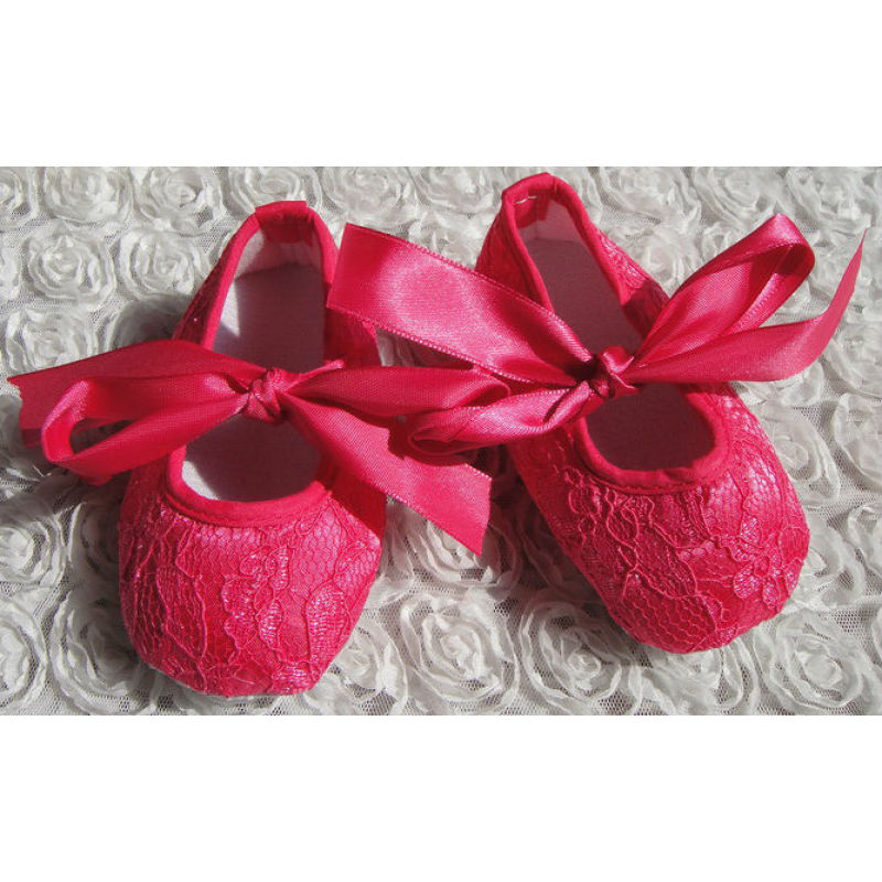 2019 Wholesale High Quality  Flower Baby Girl Shoes l Lace Shoes Toddler Soft Bottom Baby Shoes