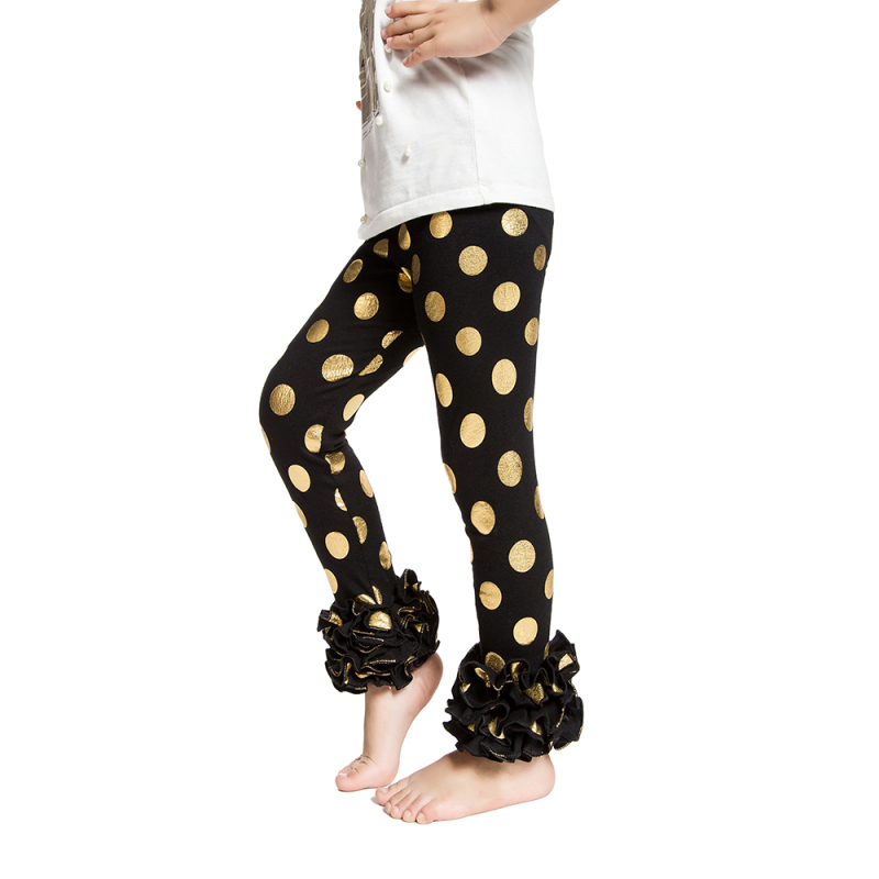 Wholesale triple ruffle toddler pants ,baby icing ruffle leggings,winter icing pants