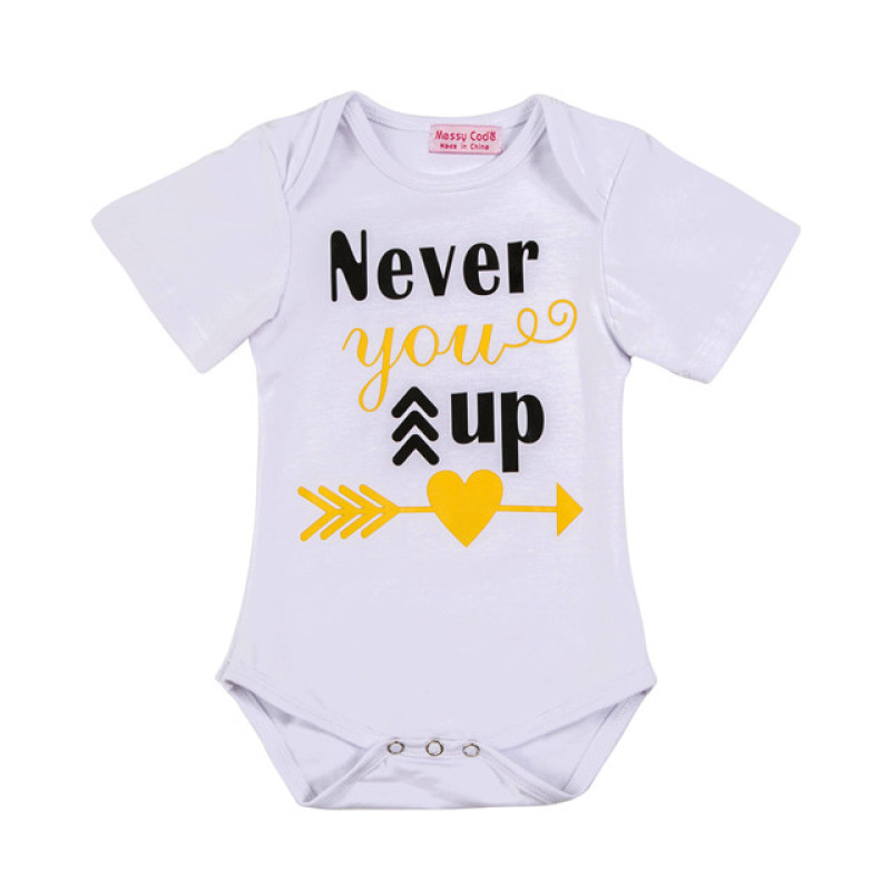 Custom printed letter romper baby clothes wholesale toddler girl casual clothing