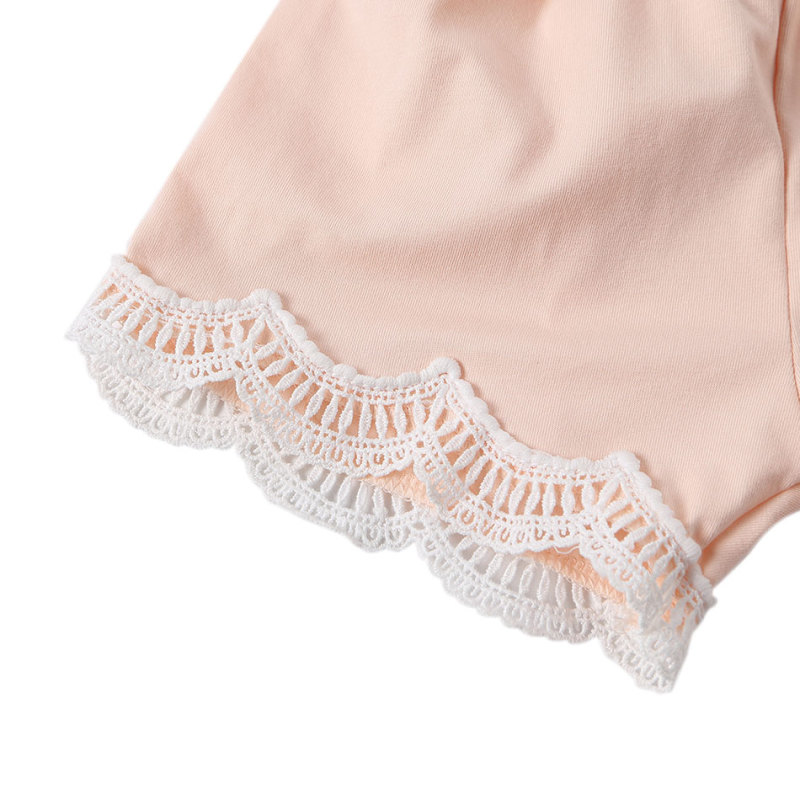 Adoarable Toddler Kids Girls Lace Tops T shirt Flower Shorts Outfits Summer Clothes Set
